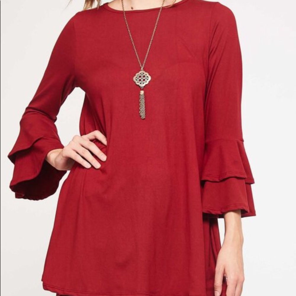 Ruffle sleeve top